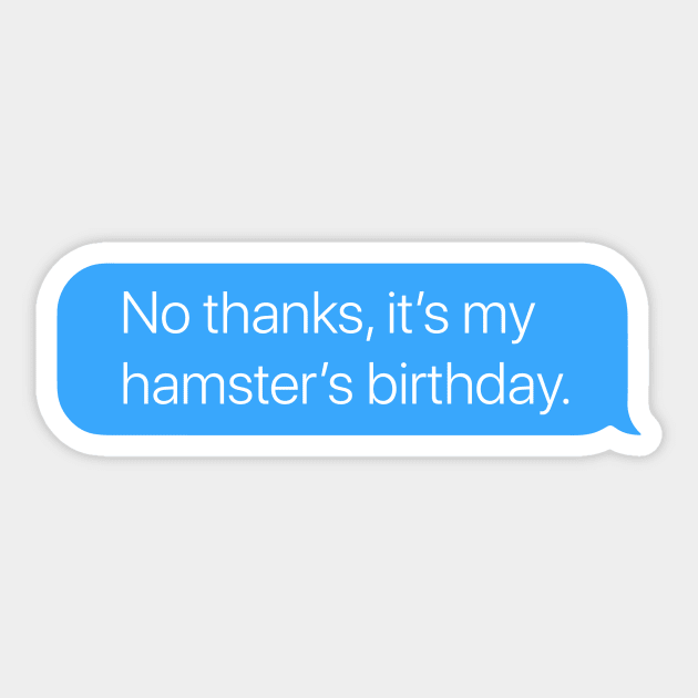 Hamster's Birthday Sticker by arlingjd